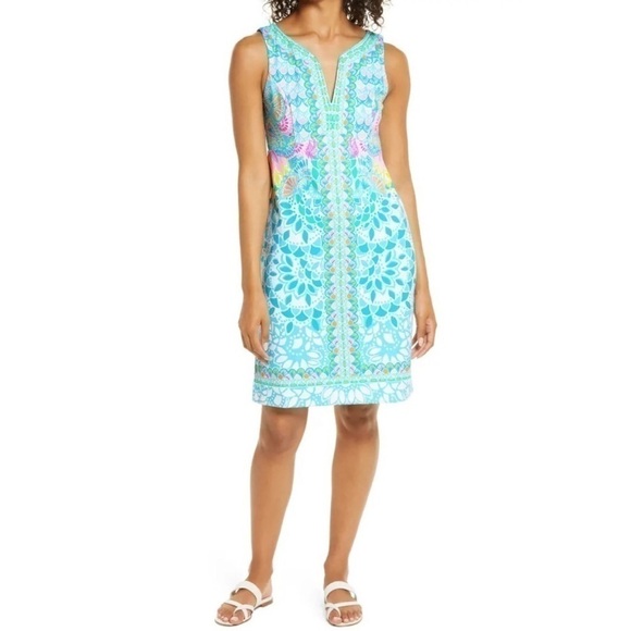 Lilly Pulitzer Sigrid Shift Dress Multi Caribbean Citrus Engineered Size 0 NWT - Picture 3 of 12